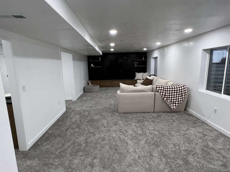 Basement Living room with furniture